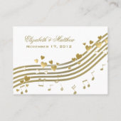 Liebe Song Music Wedding Platzkarte (Rückseite)