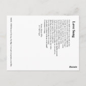 Liebe SONG Postkarte (Rückseite)