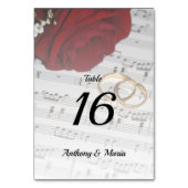 Liebe Song Tischnummer (Rückseite)