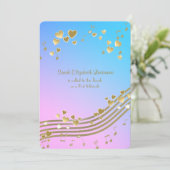 Liebe Songs Bat Mitzvah Einladung (Stehend Vorderseite)