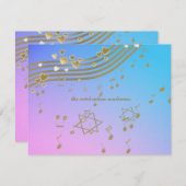 Liebe Songs Bat Mitzvah Empfang Card Begleitkarte (Vorne/Hinten)