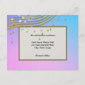 Liebe Songs Bat Mitzvah Empfang Card Begleitkarte (Rückseite)