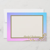 Liebe Songs Bat Mitzvah Flat Note Card Mitteilungskarte (Rückseite)