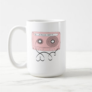 Liebe-Songs für You-Retro Valentine's Cassette Tap Kaffeetasse