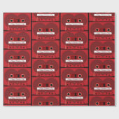 Liebe Songs Mix Tape Wrapping Paper Geschenkpapier (Flach)