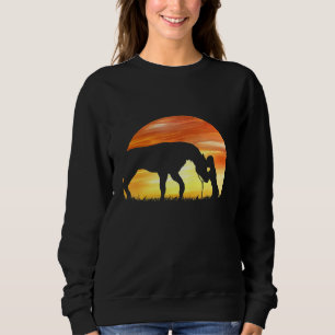 Liebe Sonn-Schattenmädchen mit Pferd Sweatshirt