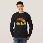 Liebe Sonn-Schattenmädchen mit Pferd T-Shirt (Vorne ganz)