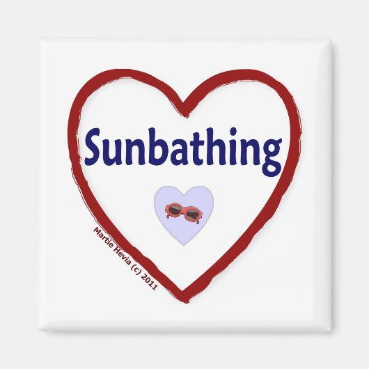 Liebe Sonnenbaden Magnet (Vorne)