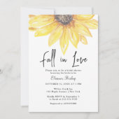 Liebe Sonnenblume Elegante Babydusche Einladung (Vorderseite)