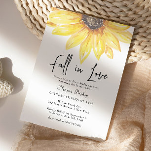 Liebe Sonnenblume Elegante Babydusche Einladung