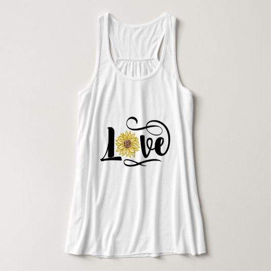 Liebe | Sonnenblume Tank Top (Design Vorderseite)