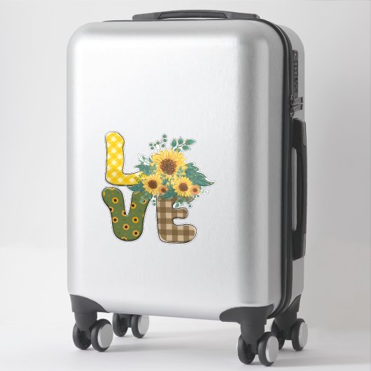 Liebe Sonnenblumen Aufkleber (Koffer)