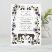 Liebe Sonnenblumen Einladung (Stehend Vorderseite)