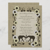 Liebe Sonnenblumen Einladung (Vorne/Hinten)