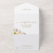 Liebe Sonnenblumen Kürbiskeits-Hochzeit All In One Einladung (Außenbereich)