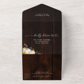 Liebe Sonnenblumen Kürbiskeits-Hochzeit All In One Einladung (Außenbereich)