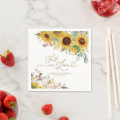 Liebe Sonnenblumen Kürbiskeits-Hochzeit Serviette (Beispiel)