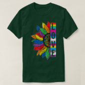Liebe Sonnenblumen LGBTQ-Regenbogenflagge Gay Prid T-Shirt (Design vorne)