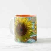 Liebe Sonnenblumen Tasse (Vorderseite Links)