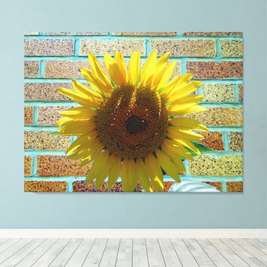 Liebe Sonnenblumengekrempelte Leinwand (Insitu (Holzboden))