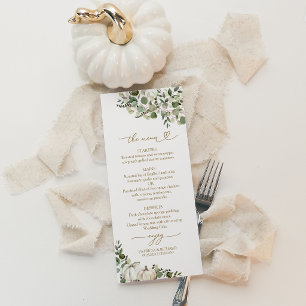 Liebe Sonnenblumenkürbis Hochzeitsmenükarten falle Menükarte