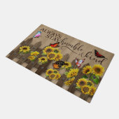 Liebe Sonnenblumenmatte, Sonnenblumenkatze Mat Fußmatte (Schrägansicht)