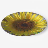 Liebe Sonnenblumenpapierplatte Pappteller (Schrägansicht)