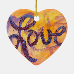 Liebe Sonnenuntergang Golden Glow Museo Cantonale  Keramik Ornament