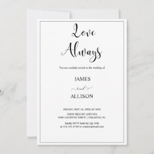 Liebe sorgt immer für Elegante Minimalistisch Einf Einladung