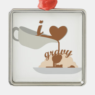 Liebe-Soße Silbernes Ornament