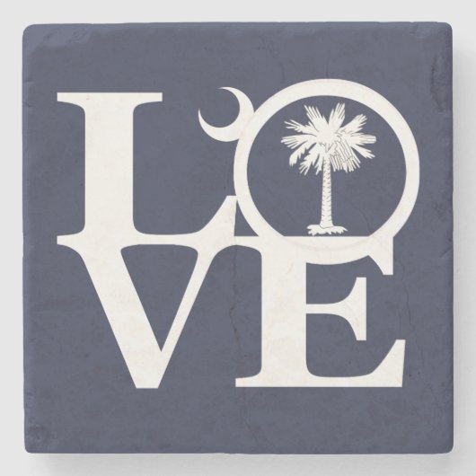 LIEBE South Carolina Steinuntersetzer (Vorderseite)