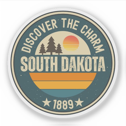 Liebe South Dakota - SD Staat Souvenir Aufkleber (Vorderseite)