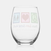 Liebe Sozialarbeit Weinglas Ohne Stiel (Rückseite)