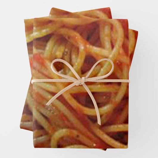 Liebe Spaghetti Geschenkpapier Set (Beispiel)