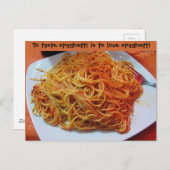 Liebe Spaghetti Postkarte (Vorne/Hinten)