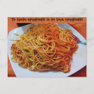 Liebe Spaghetti Postkarte