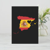 Liebe Spanien Gönnerland Einladung (Stehend Vorderseite)