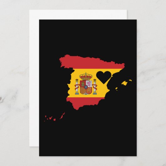 Liebe Spanien Gönnerland Einladung (Vorne/Hinten)