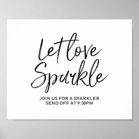 Liebe sparkle 8 x 10 Zeichen gelassen Poster (Vorne)