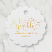 Liebe-Sparkle-Absenden gelassen Geschenkanhänger (Vorderseite)