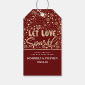 Liebe-Sparkle-Absenden gelassen Geschenkanhänger (Rückseite)