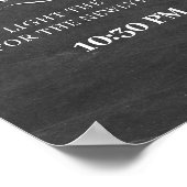 Liebe Sparkle Chalkboard Hochzeitszeichen gelassen Poster (Ecke)