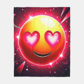 Liebe Sparkle Emoji Hearts Fleecedecke (Vorderseite)
