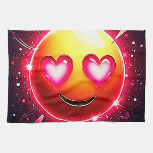 Liebe Sparkle Emoji Hearts Geschirrtuch