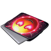 Liebe Sparkle Emoji Hearts Laptopschutzhülle (Vorne Knopf)