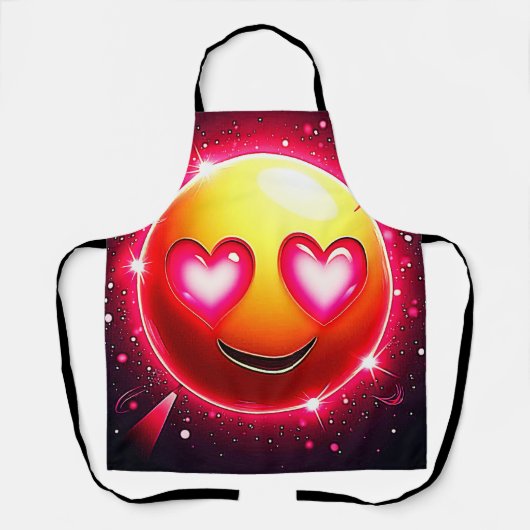 Liebe Sparkle Emoji Hearts Schürze (Vorderseite)