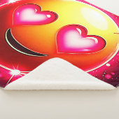 Liebe Sparkle Emoji Hearts Sherpadecke (3/4)