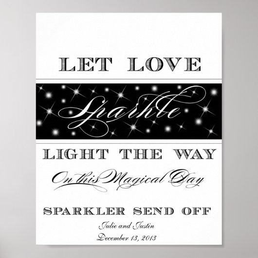 Liebe-Sparkle gelassen - Absenden des Signaltons Poster (Vorne)
