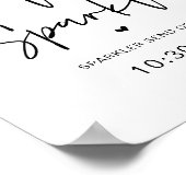 Liebe sparkle gelassen, knackige Absendezeit, Hoch Poster (Ecke)