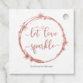 Liebe sparkle lass, Blush, Rose Gold Geschenkanhänger (Rückseite)